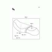 Схема узла: Сиденье для Kawasaki BJ250