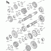 Схема узла: Трансмиссия для Kawasaki EN500 Vulcan 500 LTD
