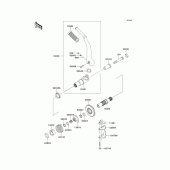 Схема вузла: Kickstarter mechanism для Kawasaki EJ650 W650