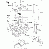 Схема узла: Головка цилиндра для Kawasaki EX250 ZZR250