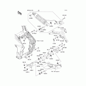 Схема узла: Подвеска/задний амортизатор для Kawasaki KLZ1000 Versys 1000