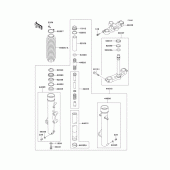 Схема вузла: Вилка передньої осі для Kawasaki KLE250 Anhelo