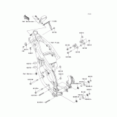 Схема вузла: Кріплення двигуна для Kawasaki KX125