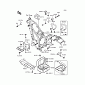 Схема узла: Крепление двигателя для Kawasaki KLX250 KLX250