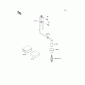 Схема узла: Система зажигания для Kawasaki KL250 KL250 Super Sherpa