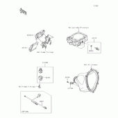 Схема узла: Система впуска для Kawasaki KX450 KX450F
