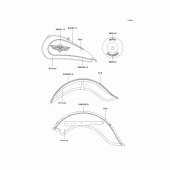 Схема вузла: Decals(bronze/red)(vn800-b4) для Kawasaki VN800 Vulcan 800 Classic