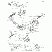Схема вузла: Вихлопна система для Kawasaki ZX1000 Ninja 1000 ABS