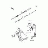 Схема вузла: Троси для Kawasaki KX85 KX85