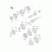 Схема узла: Трансмиссия для Kawasaki KX125