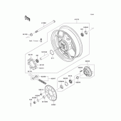 Схема вузла: Заднє колесо & Привідний ланцюг для Kawasaki EX400 Ninja 400R ABS