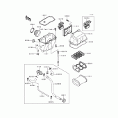 Схема вузла: Air cleaner(1/2) для Kawasaki KLE500
