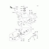 Схема узла: Топливный бак для Kawasaki KLE500