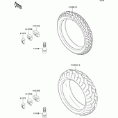 Схема узла: Шины для Kawasaki ZX600 Ninja ZX-6R