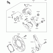 Схема вузла: Заднє гальмо для Kawasaki ZR550 Zephyr