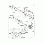 Схема вузла: Drive shaft/final gear(1/2) для Kawasaki VN1500 Vulcan 1500 Nomad Fi