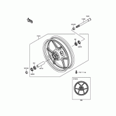 Схема вузла: Ступиця переднього колеса для Kawasaki ZR800 Z800 ABS