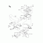 Схема вузла: Сидіння для Kawasaki KL650 KLR650