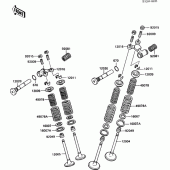 Схема узла: Клапан для Kawasaki EX500 GPZ500
