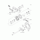 Схема вузла: Ступиця заднього колеса для Kawasaki KLX125 KLX125