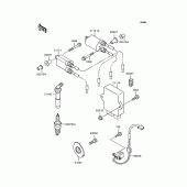 Схема вузла: Котушка запалювання для Kawasaki ZX400 ZZR400