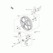 Схема вузла: Ступиця переднього колеса для Kawasaki EX250 Ninja 250R