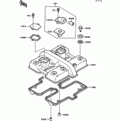 Схема вузла: Клапанна кришка для Kawasaki EX500 GPZ500S