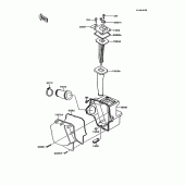 Схема вузла: Повітряний фільтр для Kawasaki KMX125