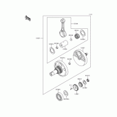 Схема вузла: Колінчастий вал для Kawasaki KL650 KLR650