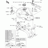 Схема вузла: Паливний бак для Kawasaki ZR750 Z750