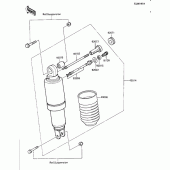 Схема вузла: Амортизатор задній для Kawasaki ZX600 Ninja 600R