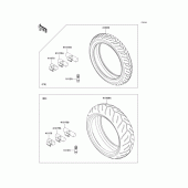 Схема узла: Шины для Kawasaki ZR750 Z750 ABS