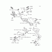Схема вузла: Підніжки для Kawasaki ZR750 Z750