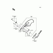 Схема вузла: Аксесуари(Ветрове скло,Large) для Kawasaki KLZ1000 Versys 1000 LT