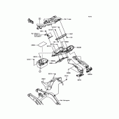 Схема узла: Заднее крыло для Kawasaki ER650 Z650 ABS
