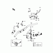 Схема вузла: Кермо & Пульт управління кермовим для Kawasaki KLX110 KLX110