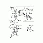 Схема узла: Передний тормозной цилиндр для Kawasaki ZX1000 Z1000SX ABS