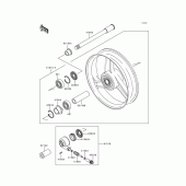 Схема вузла: Front wheel для Kawasaki ZX600 Ninja ZX-6