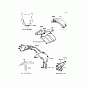 Схема вузла: Decals(Red) для Kawasaki ZX1000 Z1000SX