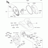 Схема вузла: Taillight(s) для Kawasaki VN1500 VN1500 Mean Streak