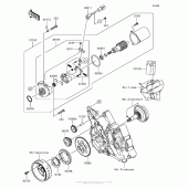 Схема вузла: Starter Motor для Kawasaki BR125 Z125 Pro