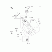 Схема узла: Топливный бак для Kawasaki KX250/ KX252 KX250