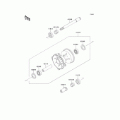 Схема узла: Ступица переднего колеса для Kawasaki KX125
