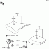 Схема вузла: Сидіння для Kawasaki ZX600 Ninja ZX-6R