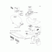 Схема вузла: Інформаційні наклейки для Kawasaki EX500 GPZ500S