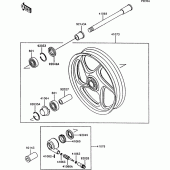 Схема вузла: Front hub(zg1000-a9) для Kawasaki ZG1000 1000GTR