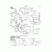 Схема вузла: Cowling lowers(1/4) для Kawasaki ZX600 Ninja ZX-6