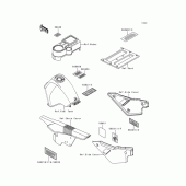 Схема вузла: Інформаційні наклейки для Kawasaki KL650 KLR650