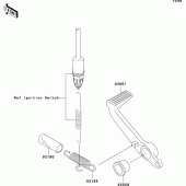 Схема вузла: Лапка гальма для Kawasaki ZX600 Ninja ZX-6RR