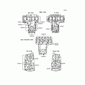 Схема вузла: Болти картера двигуна для Kawasaki ZR400 Zephyr X